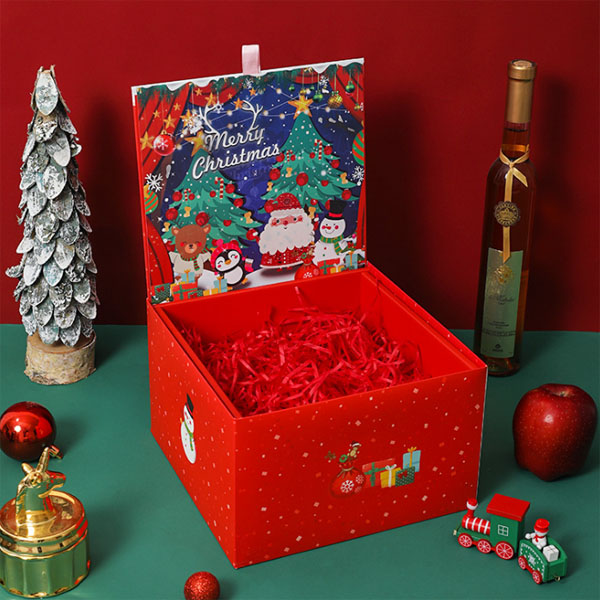定制纸板装饰圣诞礼品纸包装盒批发